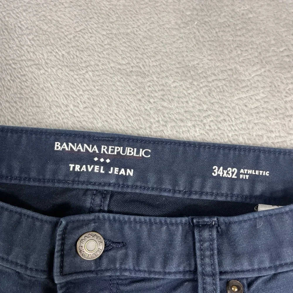 Banana Republic Travel Jean Athletic Fit Jeans Mens Size 34x28* Blue‎